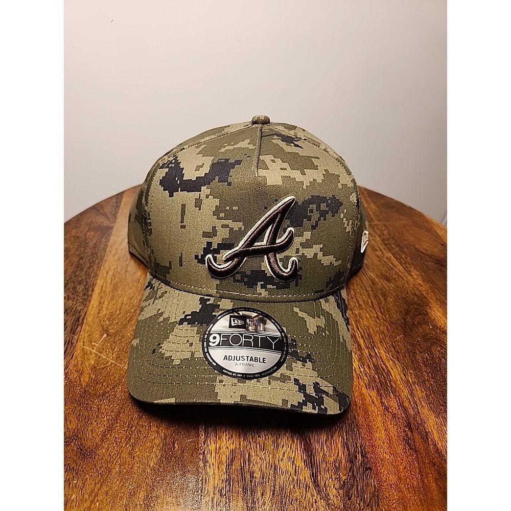 New Era 9Forty Atlanta Braves MLB A-Frame Snapback Hat Cap Digi‎ Camo Adjustable